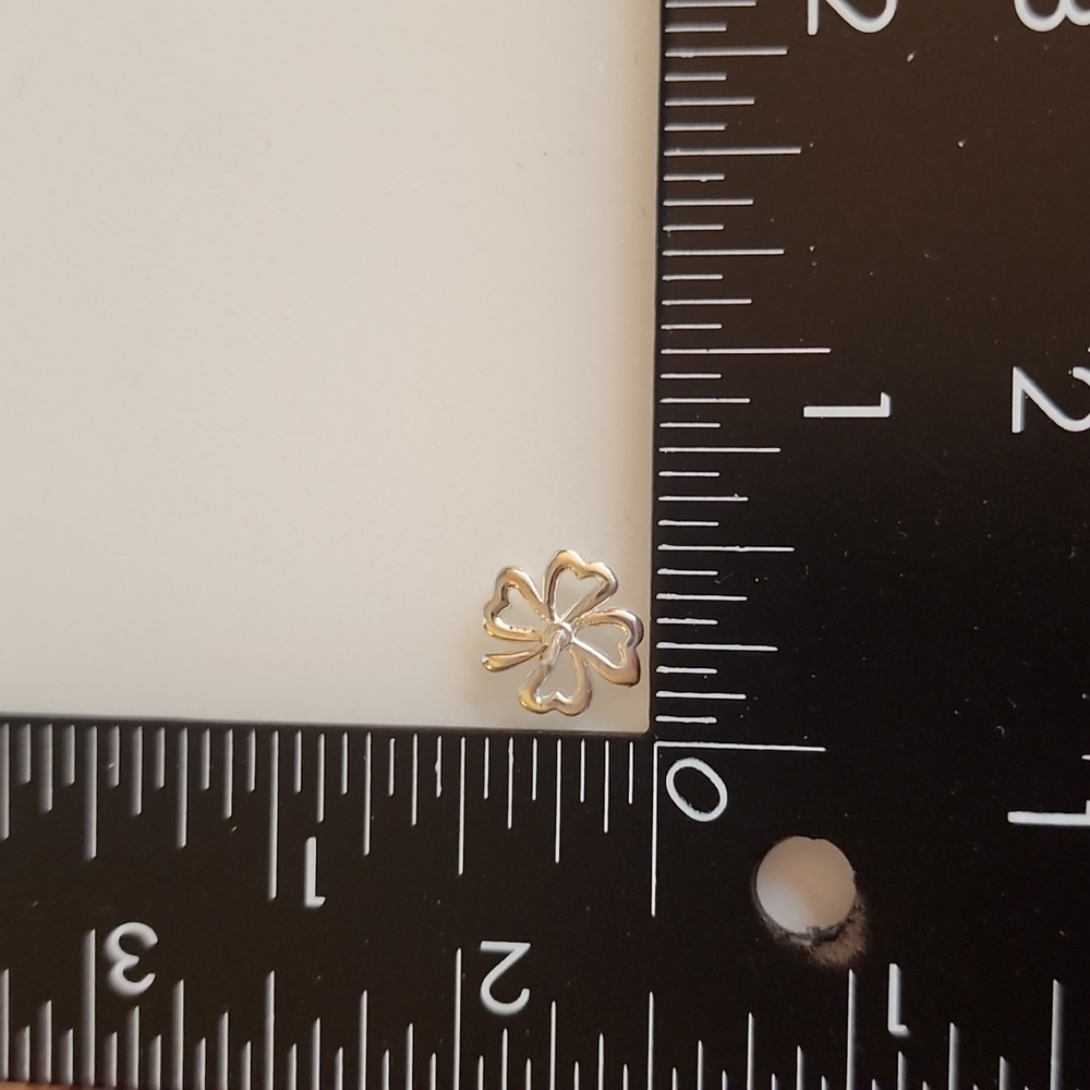 🟣925 Sterling Silver Four Leaf Clover ☘️ - Picture 3 of 3